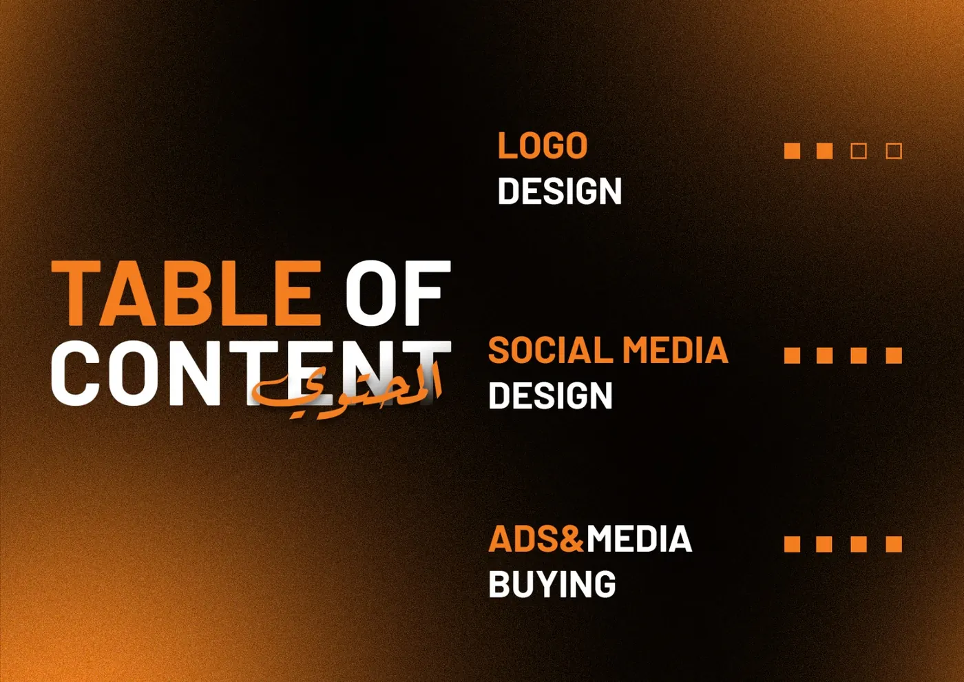 Trio Vibe capabilities overview covering logo design, social media design and ads and media buying